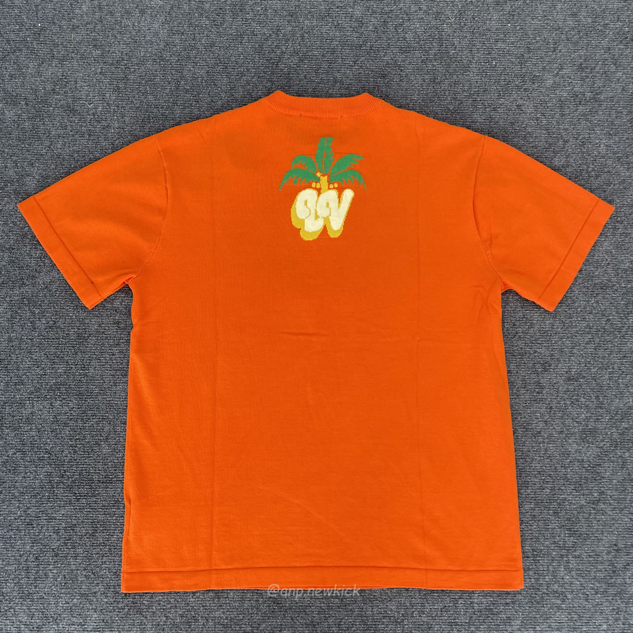 Louis Vuitton Short Sleeved Cotton Crewneck Orange Fw24 (14) - newkick.cc